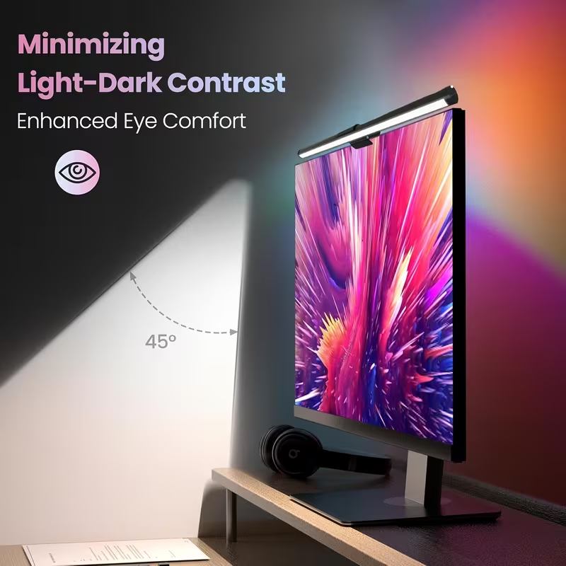 Desk Setup Lamp - Monitorlichtbalk LED-computerscherm Hanglampen RGB-sfeer Tafellamp Traploos