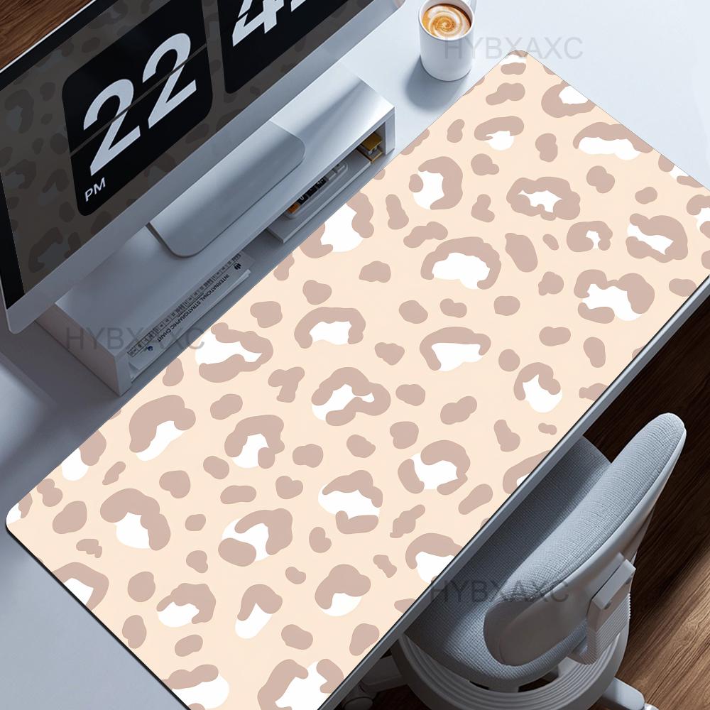 Desk Setup Brown - XXL Computertoetsenbord en muismat Beige Bruin