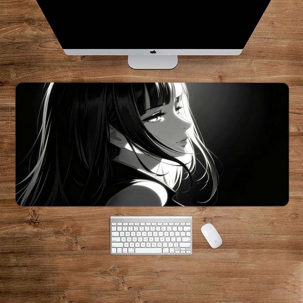 Desk Setup For Work - Donkere Anime Meisje Muismat Bureau Accessoires