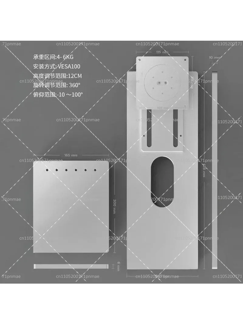 Desk Setup Ergonomics - CNC Aluminium Legering Monitorbeugel, Draaibare Computer