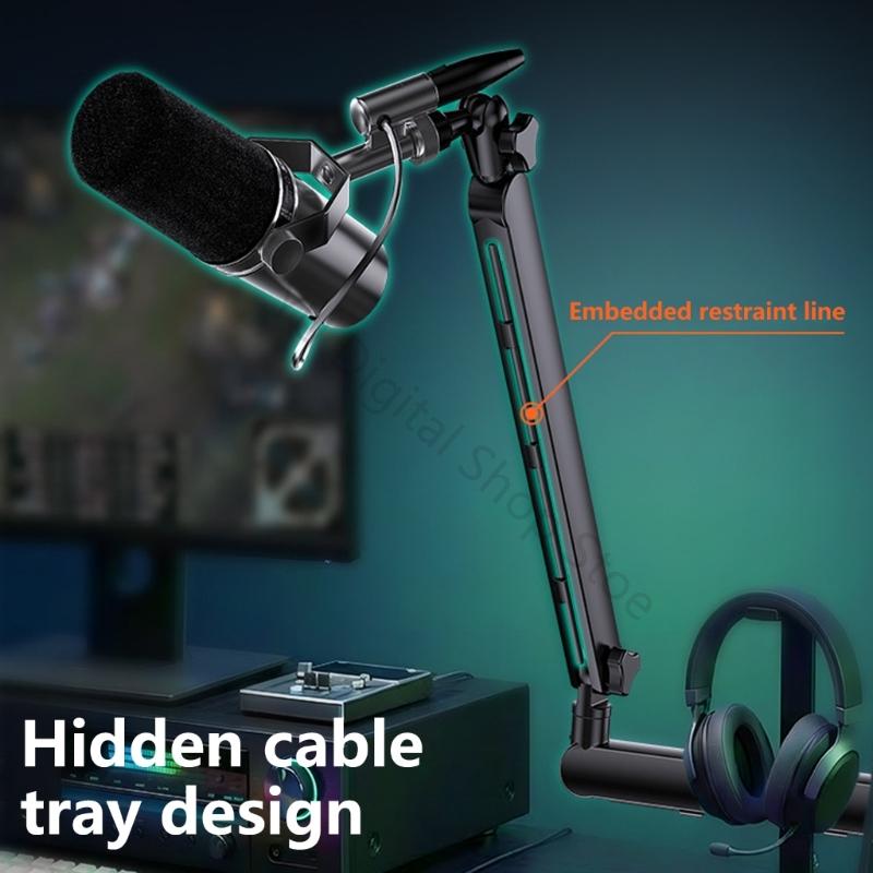 Desk Setup With Mic - 96BA Flexibele Aluminium Microfoon Boom Arm