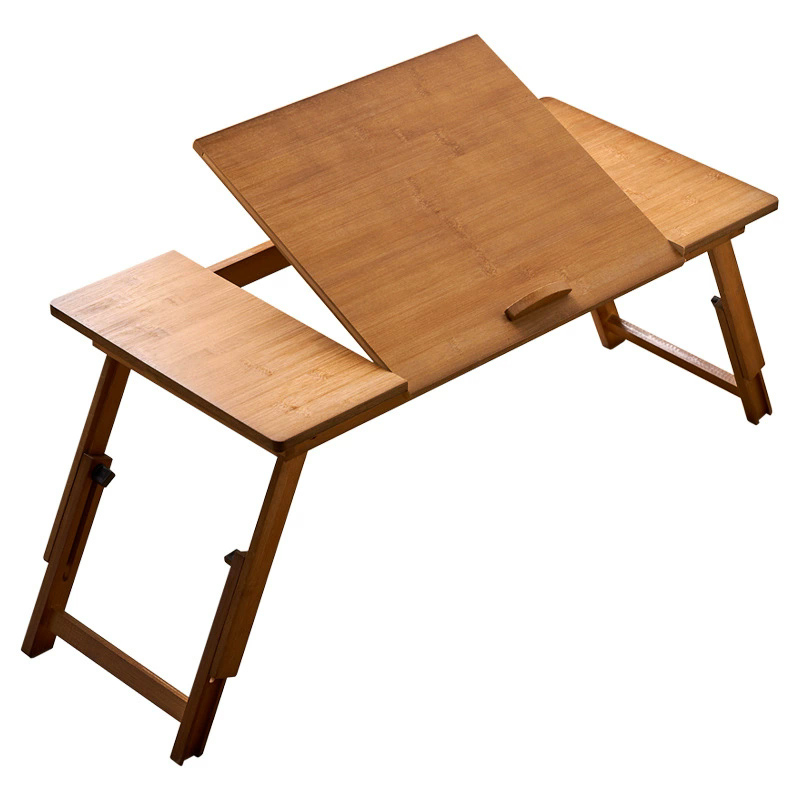 Desk Setup Ideas - Opvouwbare laptoptafel Bamboe Verstelbaar Minimalisme Computerbedtafel