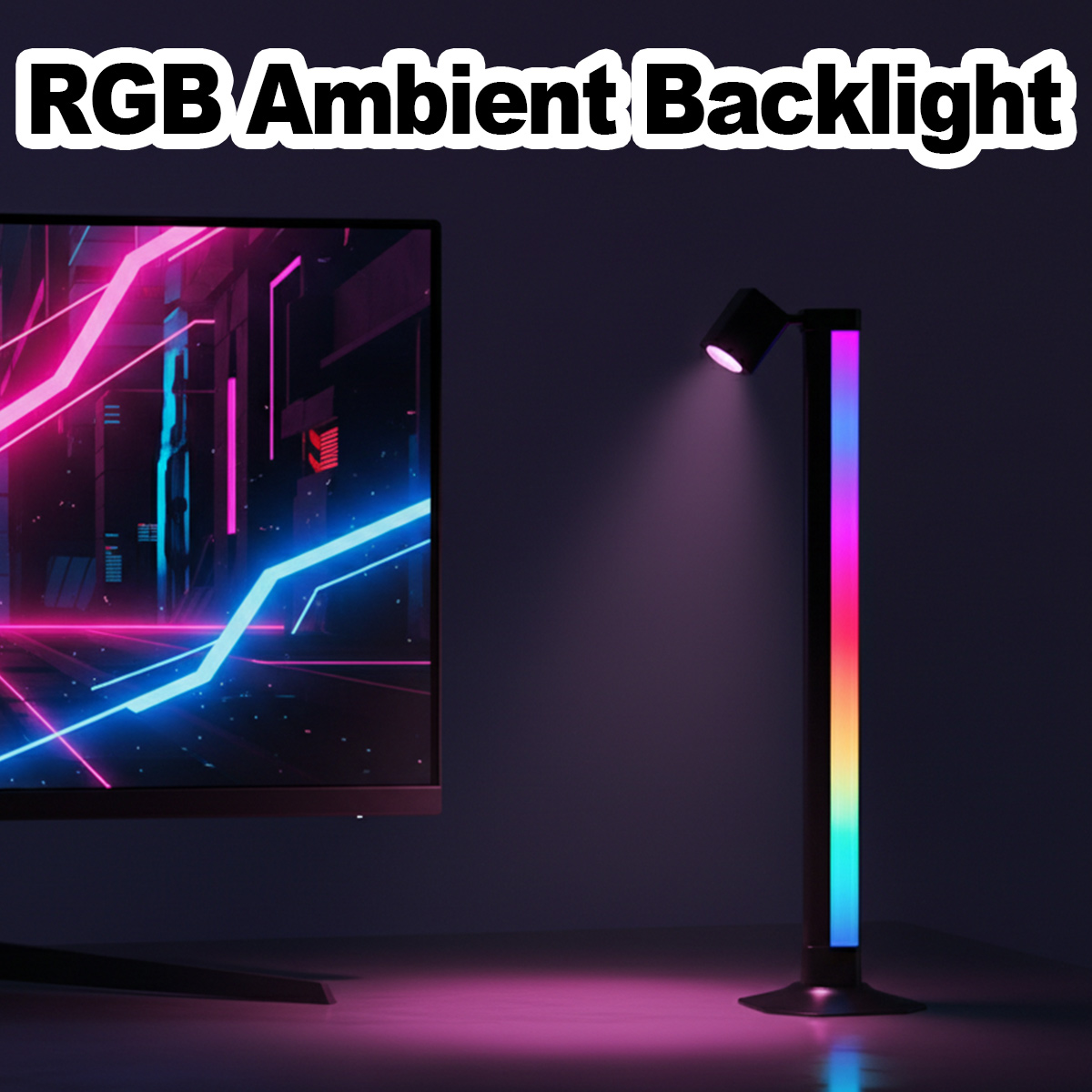 Desk Setup With Tv - Slimme LED RGB lichtbalk met muziek