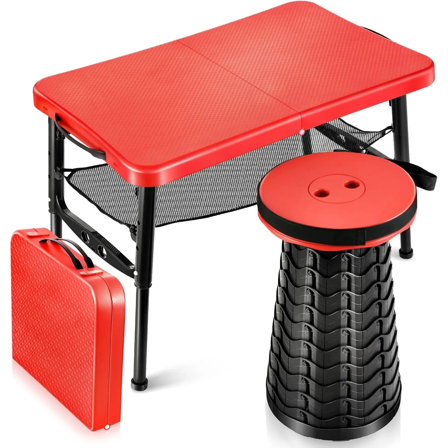 Desk Setup Ideas - Intrekbare klaptafel en krukset Draagbare camping