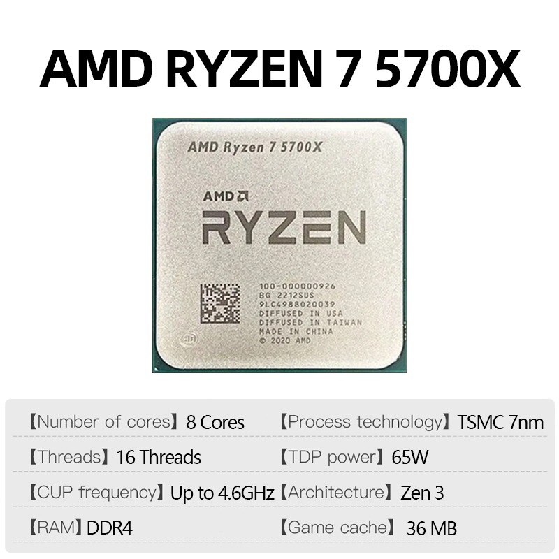 AMD Ryzen 7 5700X 8-core 16-th - Amd Cpu Ryzen 7 recensie en prijs