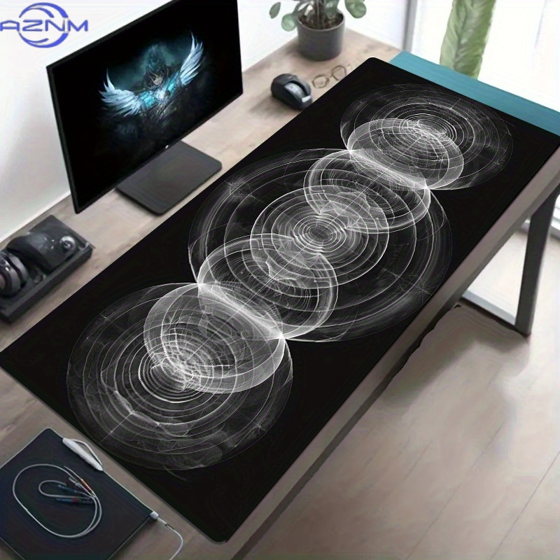 Grote zwart-witte muismat met  - Desk Setup Black And White recensie en prijs