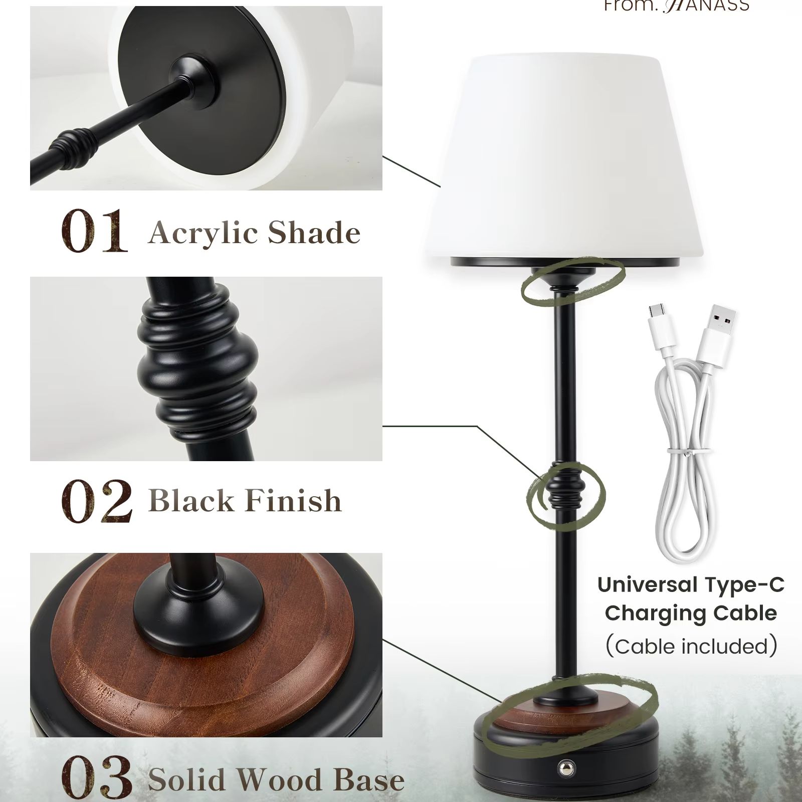 Draadloze tafellampenset met 5 - Desk Setup Lamp recensie en prijs