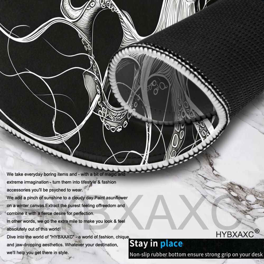 HYBXAXC Octopus muismat, zwart - Desk Setup Black And White recensie en prijs