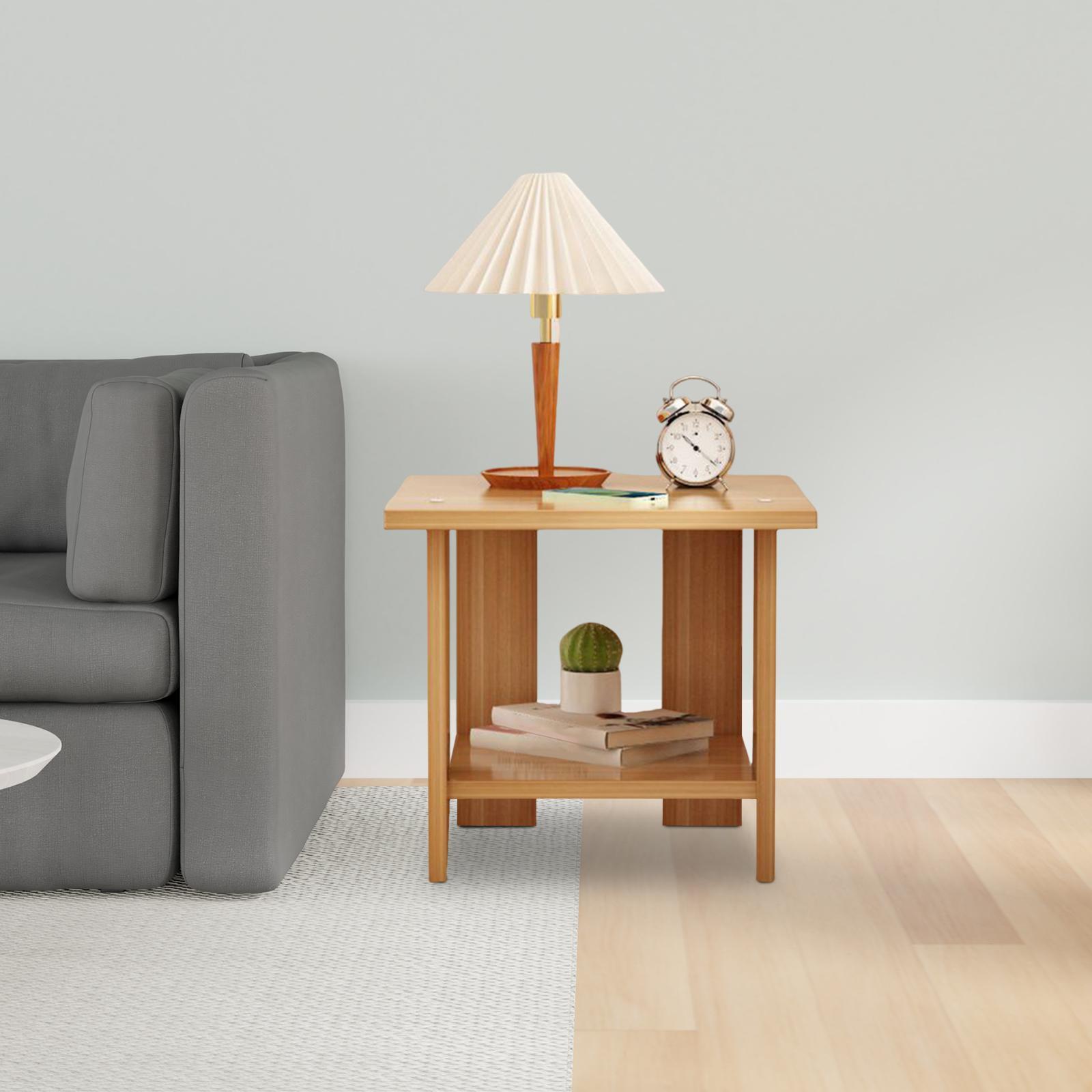 Houten Dubbellaags Bijzettafel - Desk Setup Ideas recensie en prijs