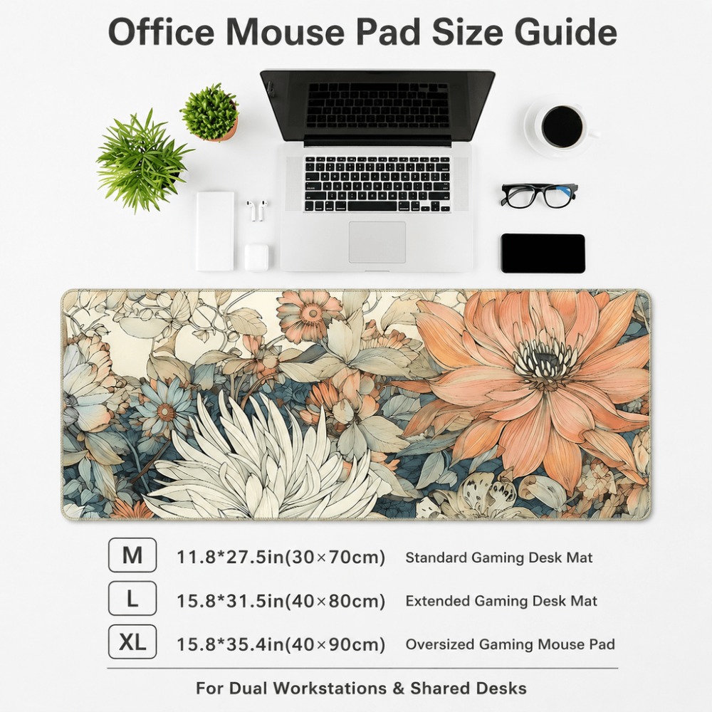 Retro bloementafelmat met plan - Desk Setup For Work recensie en prijs