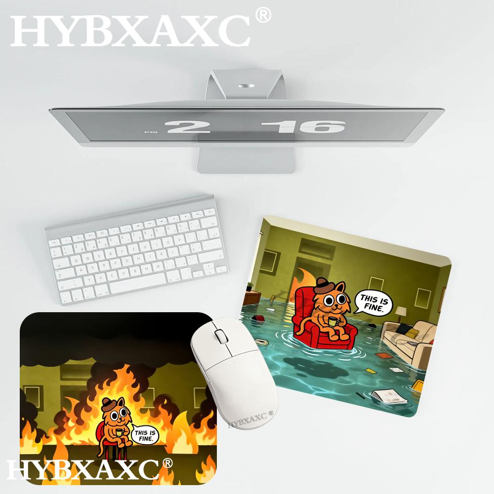 HYBXAXC This Is Fine Cat Meme  - Desk Setup Or Set Up recensie en prijs