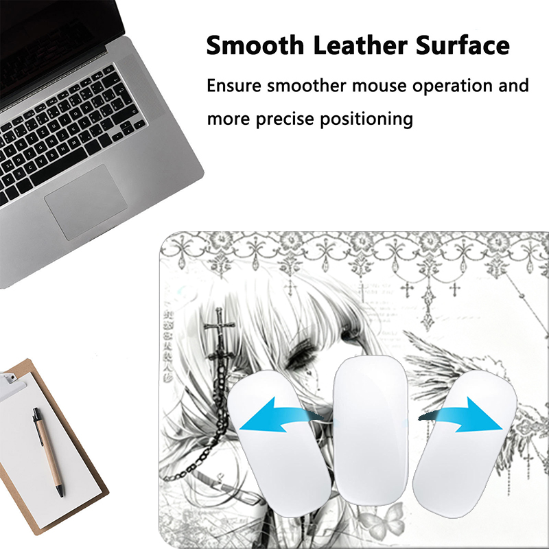 Leren muismat Zwart Wit Anime  - Desk Setup Rug recensie en prijs