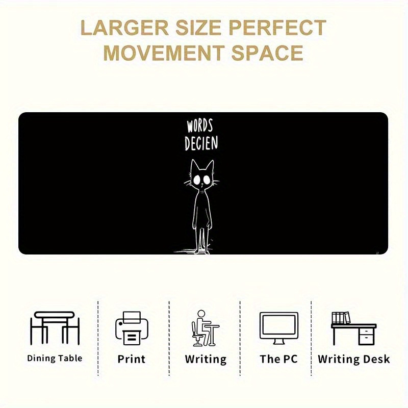 Grappige schets Cat Words Deci - Desk Setup For Work recensie en prijs