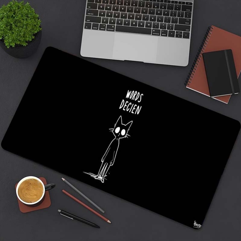 Grappige schets Cat Words Deci - Desk Setup For Work recensie en prijs