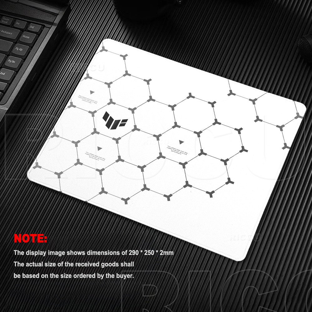 Hexagon TUF Gaming-muismat Rub - Desk Setup Black And White recensie en prijs