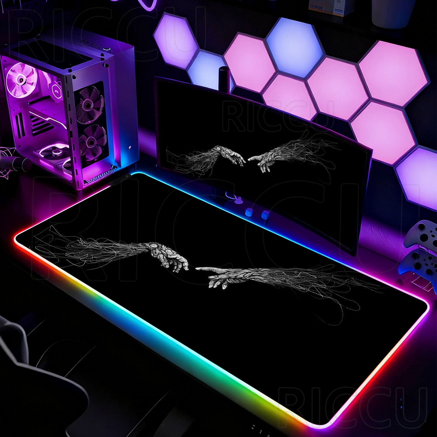 RGB XXL HD Grote Zwart-Witte G - Desk Setup Black And White recensie en prijs