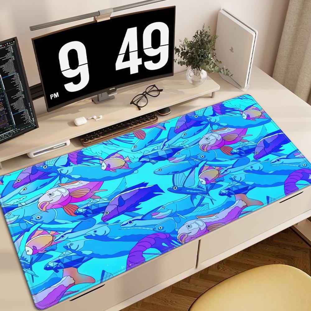 HD-print vis rubberen muismat  - Desk Setup Ideas recensie en prijs