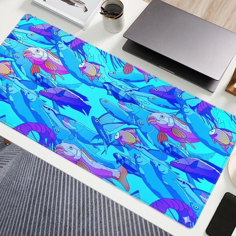 HD-print vis rubberen muismat  - Desk Setup Ideas recensie en prijs
